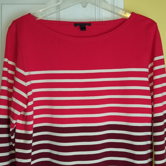 J. Crew Stripe Longsleeves Top Large - Picture 2 of 8
